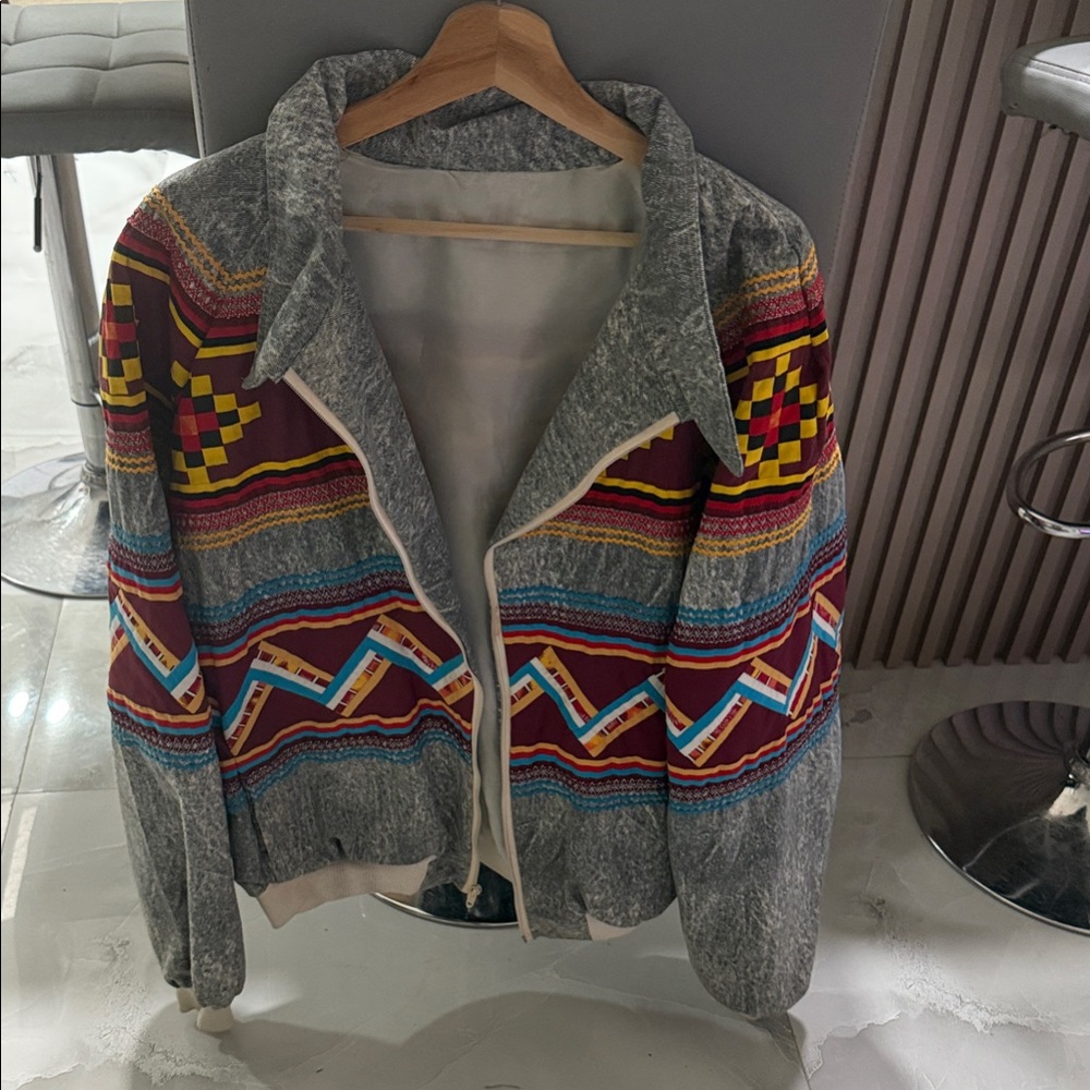 Men's Multicolor Patterned Jacket - image 1